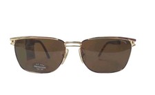 VINTAGES SUNGLASSES COUTRY LUNETTES S974 c.077 Made in ITALY BROWN GOLD 130mm