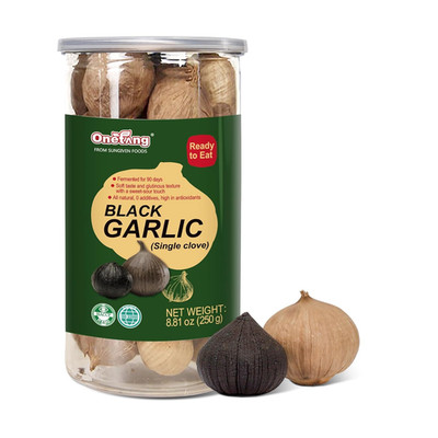 Black Garlic 8.82 Oz (250G.), Whole Black Garlic Fermented for 90 Days, Super Fo