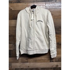 Pink Victorias Secret Cream Sherpa Lined Full Zip Hoodie XL EST 1986 NWT