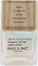 Nails Inc Plant Power Nail Polish, Glowing Somewhere, White Shimmer, 73% Plant-B