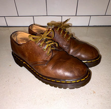 VTG Dr. Martens Men  s Brown Leather Derby Lace-Up Round Toe Made in England Sz 5