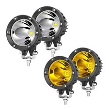 Round LED Offroad Lights Kit Yellow White, Round LED Driving Light Fog Lights...