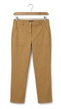 NWT Eileen Fisher Womens 6 Dark Clay Organic Cotton Cozy Stretch Slim Crop Pant
