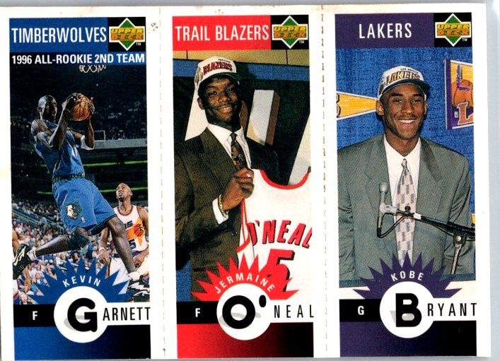 Garnett O'Neal Kobe Bryant 1996-97 Collector's Choice Mini-Cards Panels
