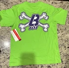 baseball lifestyle 101 youth medium Crossbones T Short NWT