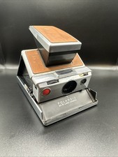 Polaroid SX-70 Land Camera Tan Leather Folding SLR Instant Untested - Parts Only
