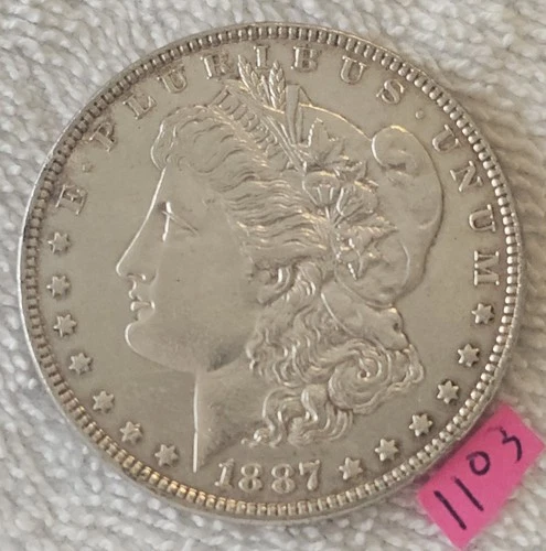 🚚⚡️🔥XF-AU 👀🔥1887 Morgan 90% silver dollar Gorgeous Almost Uncirculated