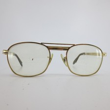 Titmus USA Vintage Gold Tone Metal Double Bridge Eyeglasses Frames 52-22 5 3/4
