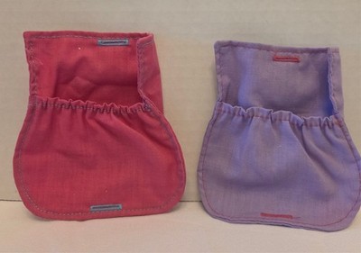 Vintage GloFriends Gloworm Sleeping Bags Purple Pink Playskool Hasbro Used