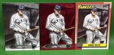 2024 Topps Babe Ruth 3 Card Lot - New York Yankees Hall of Fame Legend
