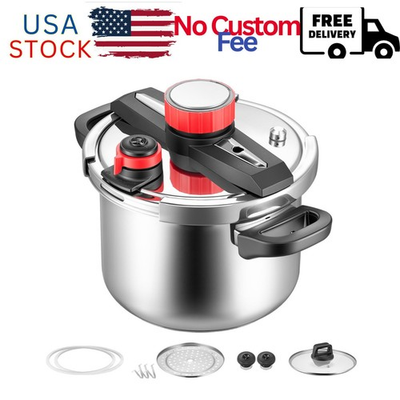 #ad Pressure Cooker 6.3Qt Stainless Steel Cooker with Steaming Rack Glass Lid... $56.99