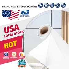 Multiple Sizes Two-Way Privacy Window Film, Reduce Glare Anti UV, Frosted White