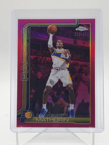 BENNEDICT MATHURIN 2025-26 TOPPS CHROME UPDATE MAGENTA REFRACTOR /399 #133 Q7485
