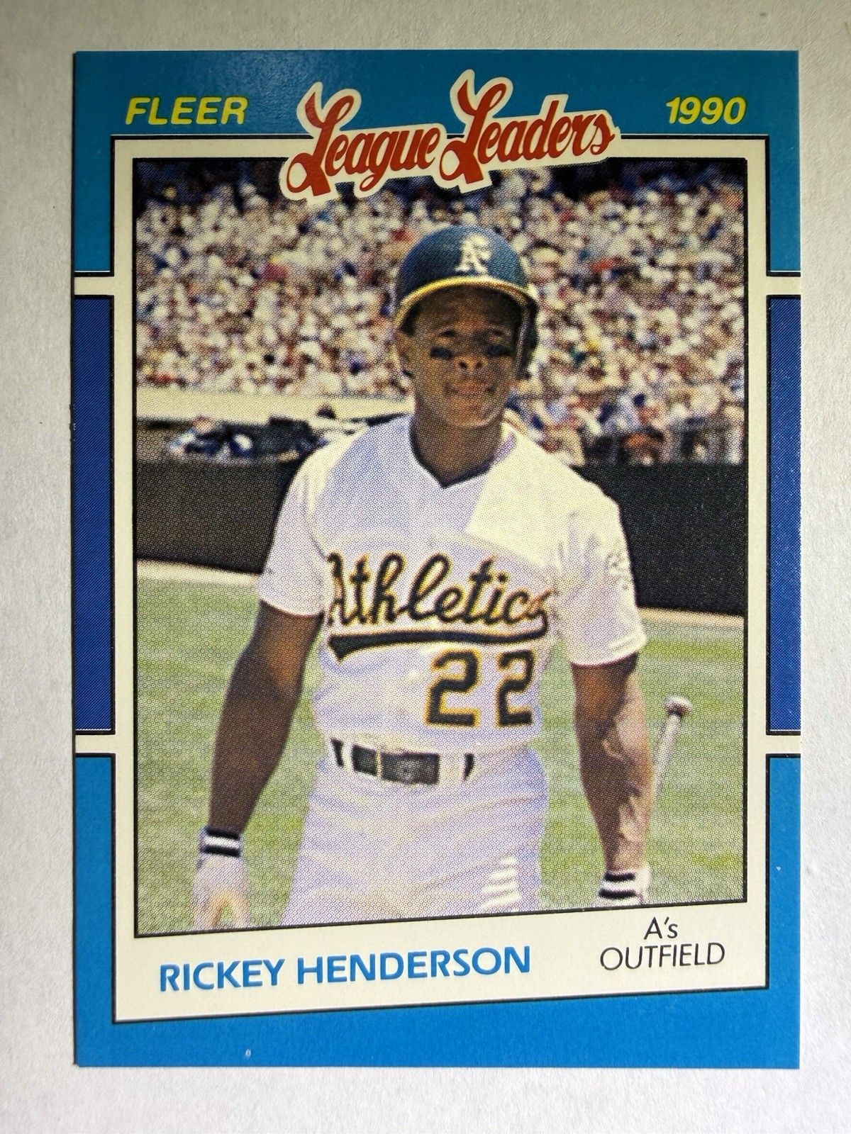 1990 Fleer Baseball's League Leaders - Rickey Henderson #18 HOF - MINT