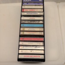 Vintage Cassette Tape Case Lot Of 15 in Case, Easy, Listening,Billboard, variety