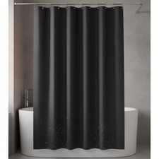 Hotel-Grade Dark Gray Waterproof Shower Curtain 72x72 Eco-Friendly Design