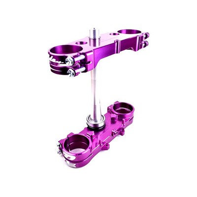 Ride Engineering Split Triple Clamp Set - Purple, 23.5mm Offset YZ-TB03N-PP