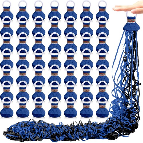 50 Pcs Graduation No Mess Confetti Popper Hand Throw Streamer Popper Bulk Col...