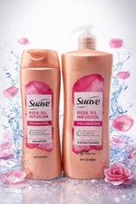 Suave Rose Oil Infusion Shampoo  Conditioner Set Volumizing Hair Care 12.6/28oz