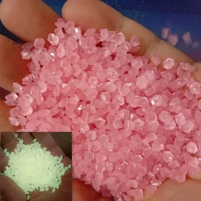 1000pcs 3-5mm Luminous Sand Glow in Dark Pebbles Stone Home Garden Yard Outdoor 