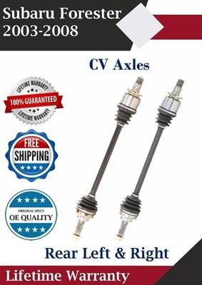 New OE Rear CV Axles For 2003-2008 Subaru Forester 2.5L Lifetime Warranty