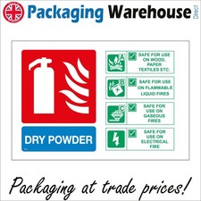 SIGN Dry Powder Extinguisher Wood Paper Flammable Liquid Electrical Fire FI189A