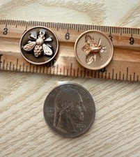 UNICRAFTALE 20 Piezas 23 Mm De Diámetro Medio Redondo Vástago Blazer Botones Metal Media Bola Botones De Cúpula Botones De Costura De Bronce Antiguo Botones De Vástago De Aleación Para Coser Ropa