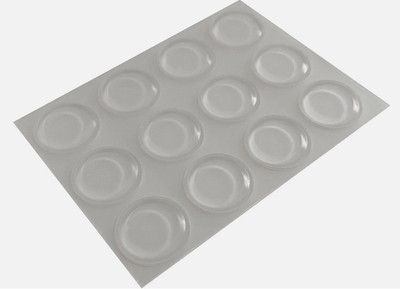 12 klare selbstklebende runde Gummifüße Schneidebretter, Glas & mehr