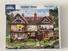 White Mountain 1000 pcs #1196 Summer House Puzzle Made in USA by Steve Crisp