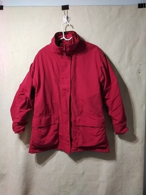 Vintage Woolrich Red Jacket Lined Zip Up Size Large