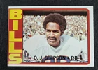 O.J. Simpson 1972 Topps Card #160, Buffalo Bills  - READ