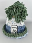 Handmade ♑️ Knitted Hat Capricorn Patch Skiing Snowboarding Blue Green Winter — photo 1
