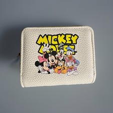 Mickey & Friends Double Zipper Card Holder, Large Capacity Travel Accessories 