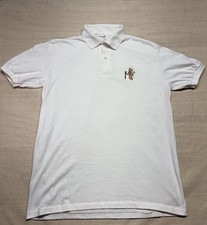 Vintage Stedman White Polo Shirt Made In USA Size XL