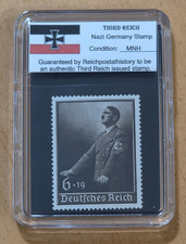ADOLF HITLER SPEAKS AT PODIUM Third Reich Nazi German NSDAP Stamp WW2 MNH w case