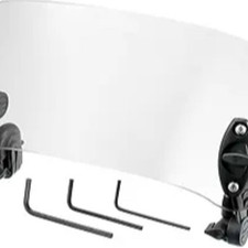 28.5cm Windshield - Adjustable Clip Wind Deflector, Clear Lens, Universal-Clear