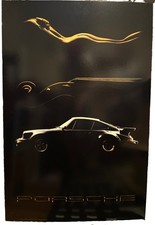 ORIGINAL 1983 Porsche 911 Turbo Body Language Rich McBrill 24x36 Poster on Board