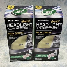 Turtle Wax Speed Headlight Lens Restorer Kit Heal and Seal - Lot of 2