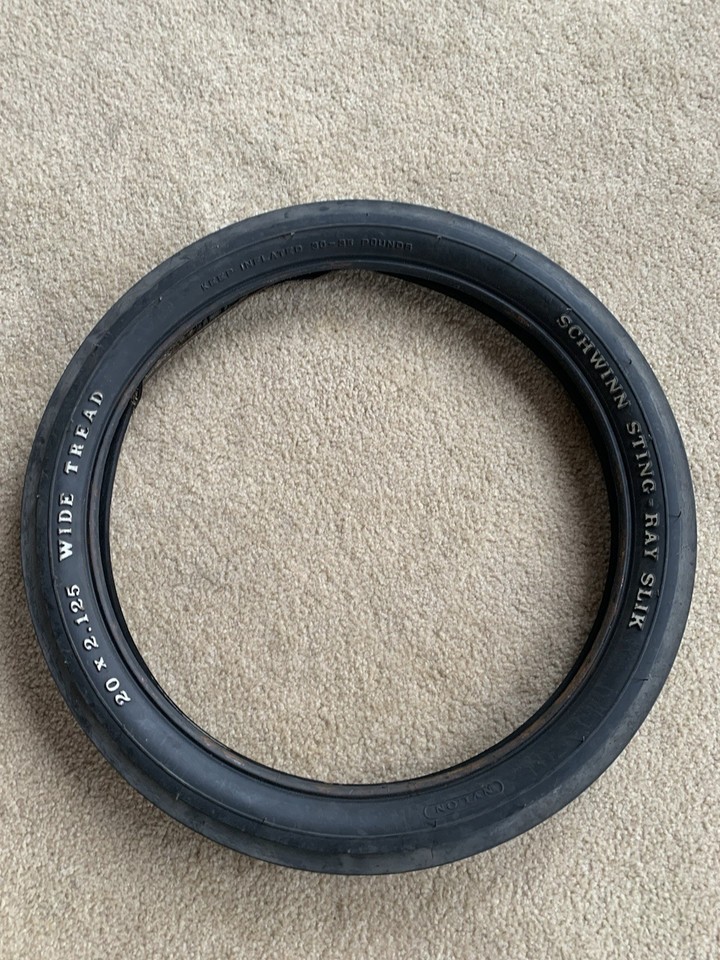 Old Style Duro 20 x 2.125 Stingray Rear S2 Slick Black Bicycle Tire-1
