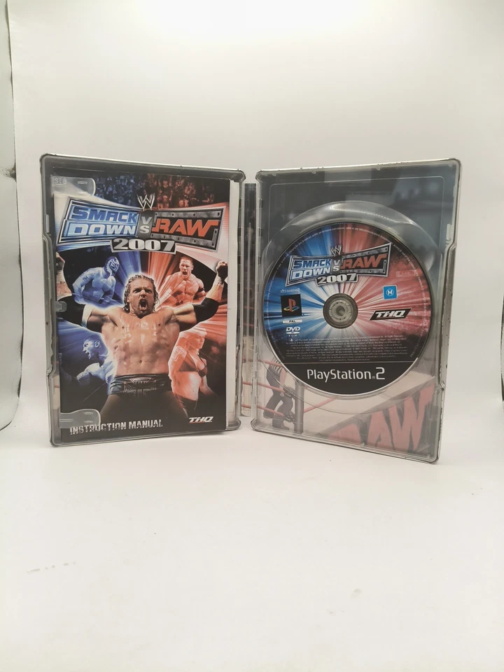 WWE SmackDown vs RAW 2007 Steelbook PS2 Game Playstation 2  Complete With Manual - Image 3 of 3