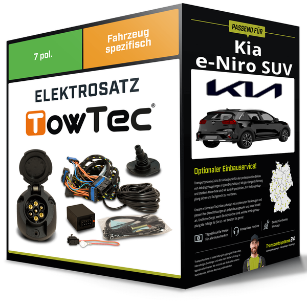 Elektrosatz 7-Pol Spezifisch für Kia E-Niro SUV 08.2018-08.2022 NEU-image