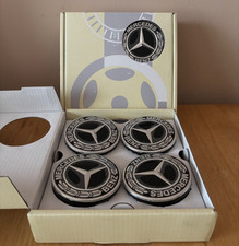 Mercedes Floating Centre Caps 75mm | Pack Of 4 | 2 YEAR WARRANTY | 24H SHIPPING