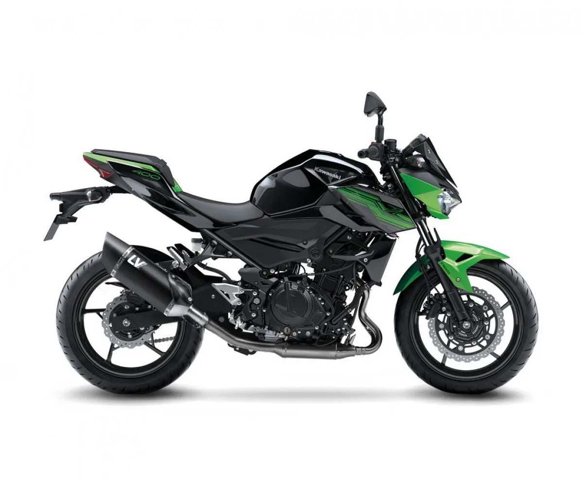 LeoVince Muffler exhaust LV-14 R BLACK ECE Approved E4 KAWASAKI Z 400 2019 2021