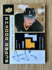2017 UD Premier Super Rookie Gold Jersey Patch Auto- Jaromir Jagr /5!🔥