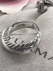 David Yurman Crossover Ring 925 Sterling Silver Diamond  Size 6.5 — photo 5