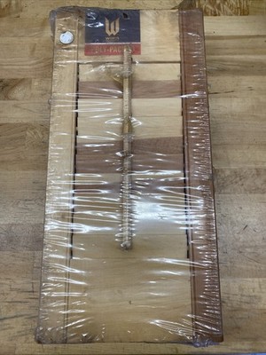 (4) Wood Shutter Panels Movable Louver Unfinished Narrow Slat 8  x 17 
