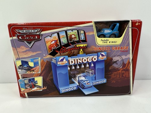 Rare Vintage Disney Cars Mini Adventures Dinoco Garage Playset The King - Picture 2 of 7