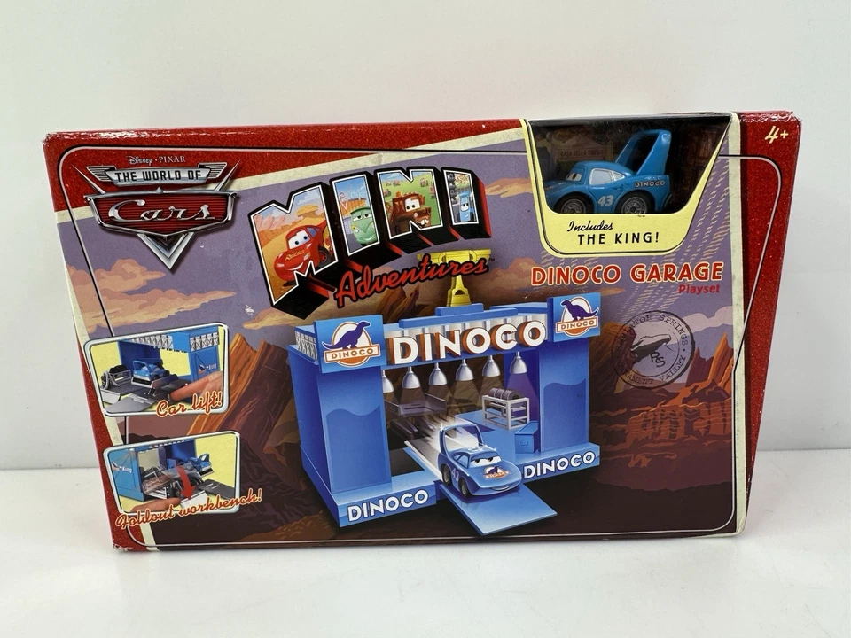 Rare Vintage Disney Cars Mini Adventures Dinoco Garage Playset The King - Image 2 of 4