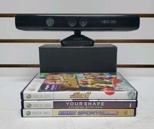 Xbox 360 Kinect Sensor Bar Bundle w/Games - Tested  Works - Lot 6 READ 