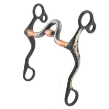 Formay 174889BR Floral Brown Sweet Iron 5  Mouth Bit with Copper Bars  Roller